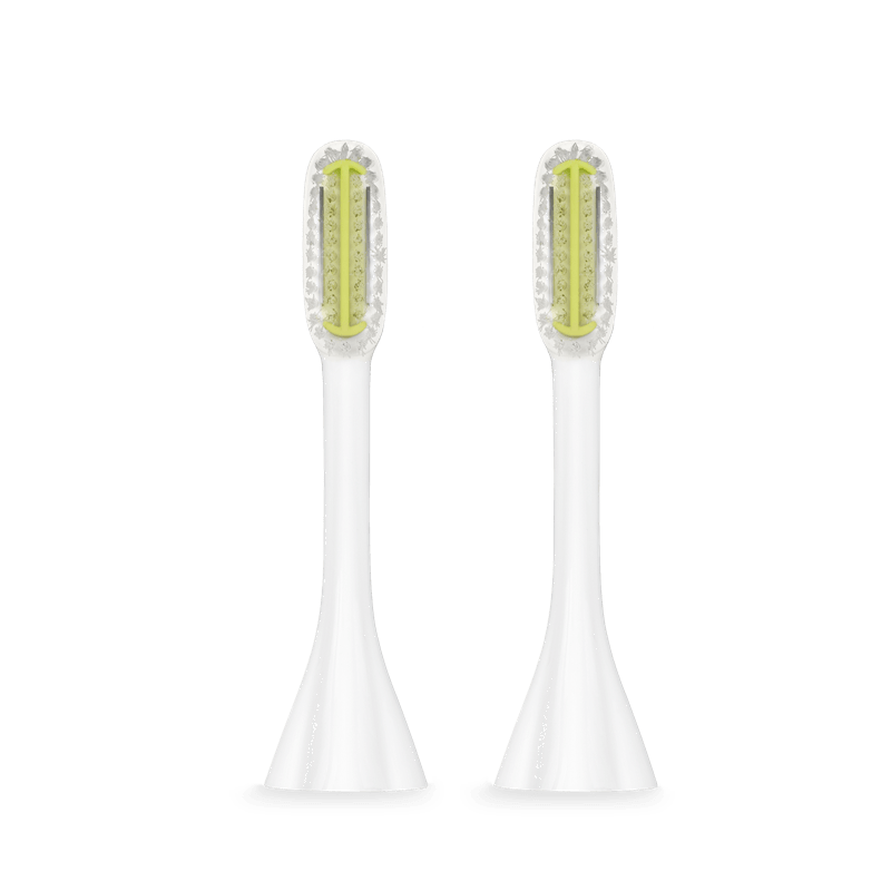 Brossettes ToothWave, Douces, Grandes, Blanc, 2 pièces