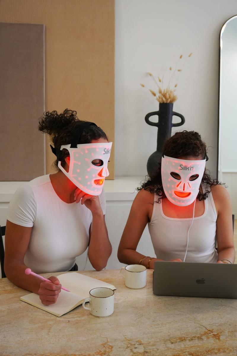 Women using the LED light mask from Silk'n, now 20% off