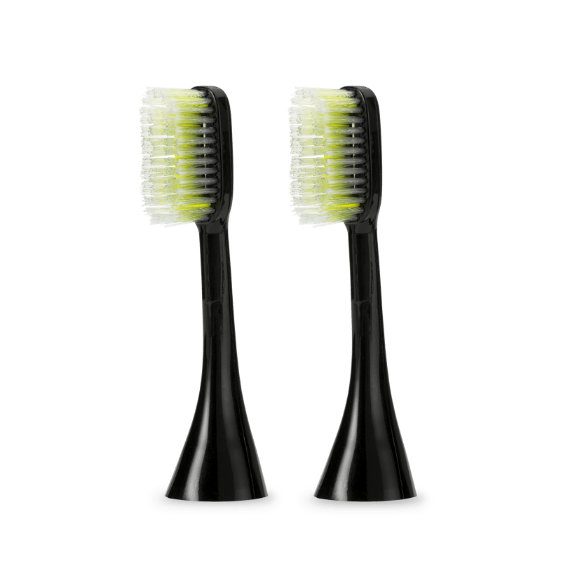 Brossettes ToothWave, Douces, Grandes, Noir, 2 pièces