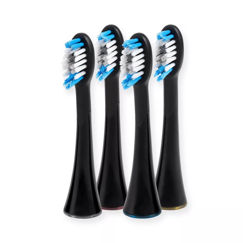 SonicSmile Family Pack Brush Heads, Black, 4 pieces