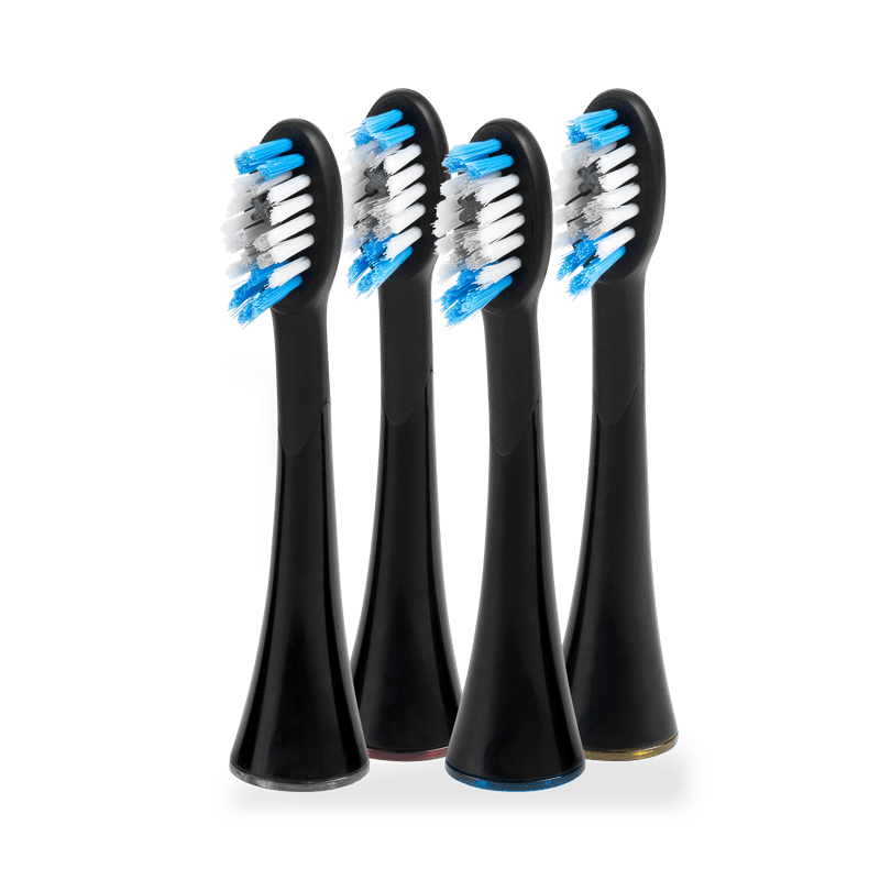 SonicSmile Familienpackung Aufsteckbürsten, Schwarz, 4 Stück