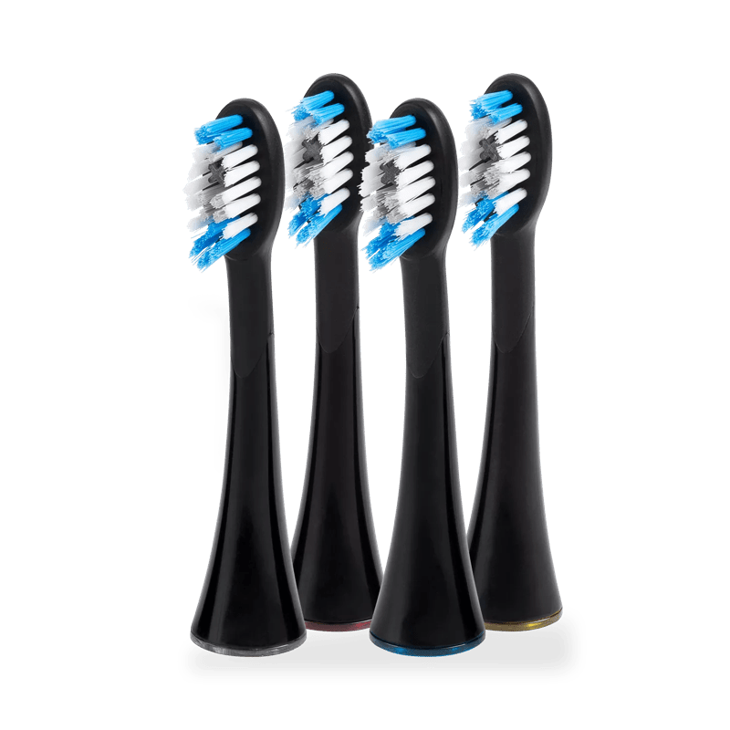 SonicSmile Family Pack Brush Heads, Black, 4 pieces