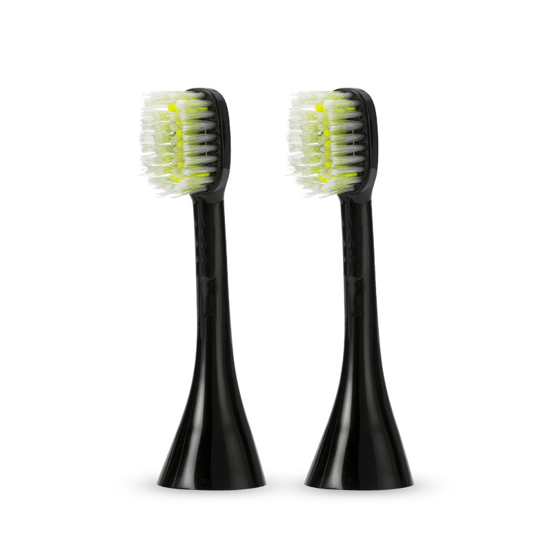 Brossettes ToothWave, Douces, Petites, Noir, 2 pièces