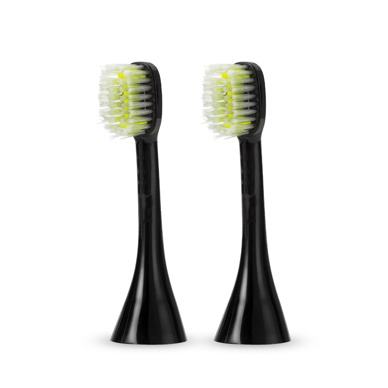 ToothWave Brush Heads, Extra Soft, Small, Black, 2 pieces